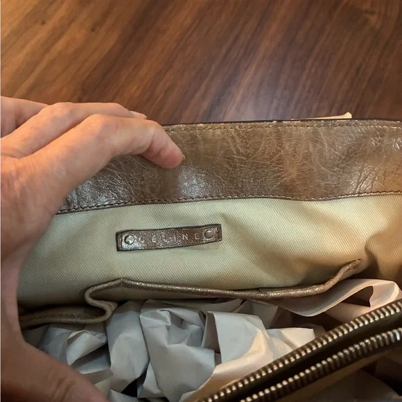 Celine Metallic Gold Leather Tote - Picture 6 of 15